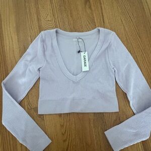 Garage Women's Light Purple Active Crop Top